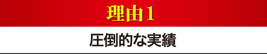 理由1 圧倒的な実績